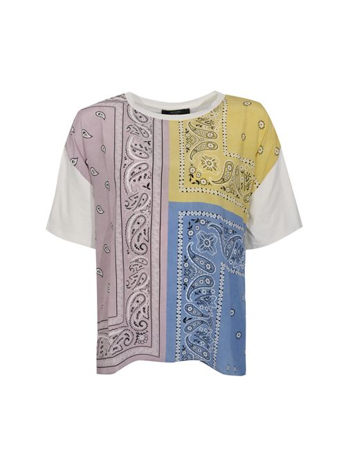 T-shirt WKDPAMPAS in seta stampa bandana e jersey di cotone stretch WEEKEND MAX MARA | 2615941062600002